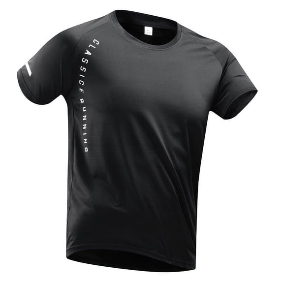 Men's Summer Trendy Ice Silk Short Sleeve T-Shirt Loose, Quick Drying, Versatile for Casual & Exercise, Multiple Sizes