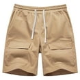 thumbnail image 1 of Men's Summer Vintage Wide Leg Loose Casual High Street Sports Five Division Shorts, 1 of 2