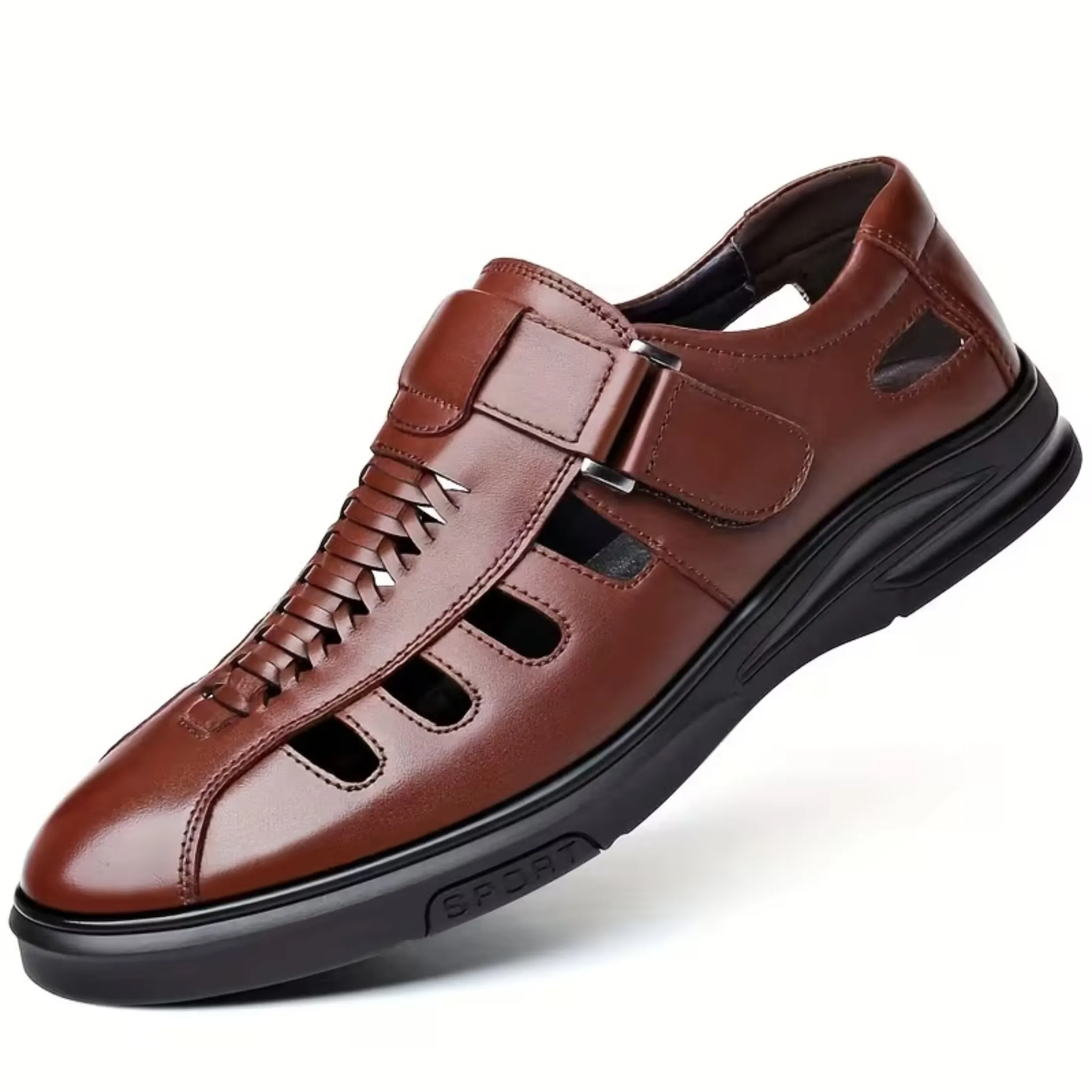 Men Synthetic Leather Breathable Fisherman Sandals for Business Dress Casual Rio Grande Closed Toe Fisherman Sandal Men main image 2