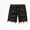 thumbnail image 1 of Men's Summer denim shorts fashion harem pants elastic youth popular shorts boy's high waist jeans, 1 of 6