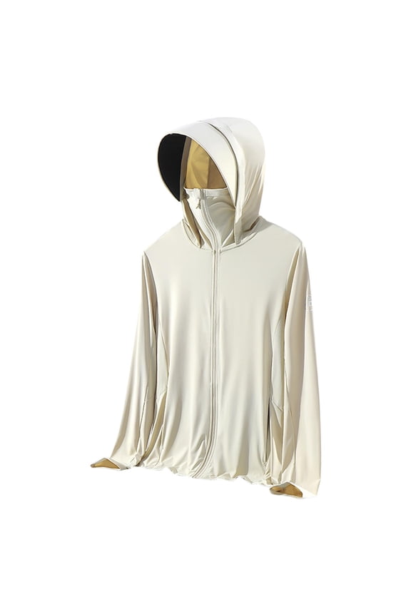 Men's Sun Defense Shirts Sun Protection Hoodie UPF 50+ Long Sleeve UV Spf Tee Shirts Front Zipper Athletic Stretch Quick Dry Blouses Rash Guard Comfort Casual Tops Fishing Golf Gym Outfits