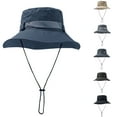 thumbnail image 1 of Men's Sun Hat UPF 50+ Wide Brim Bucket Hat Windproof Fishing Hats, 1 of 7