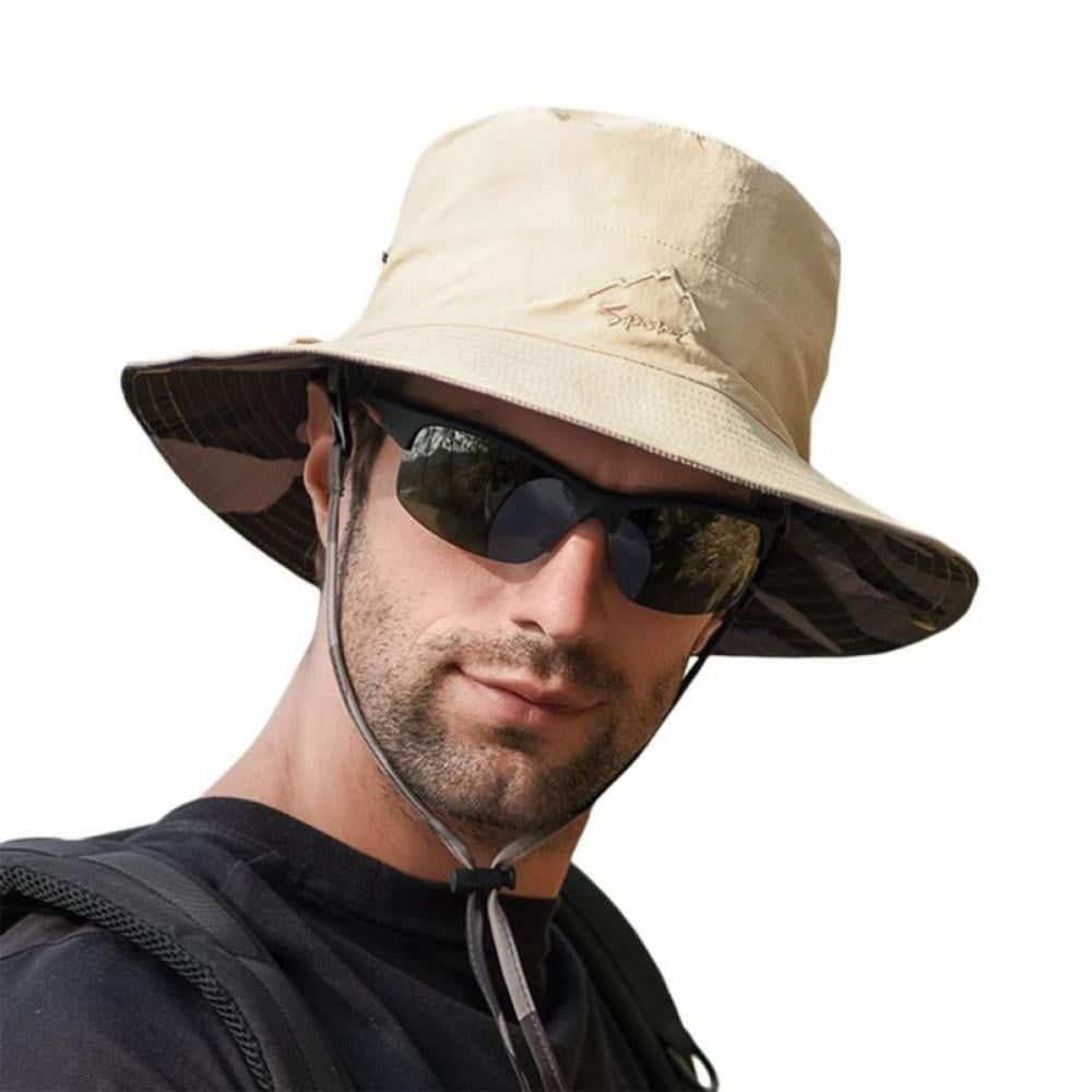 Men's Sun Hat Wide Brim Bucket Hat UV Protection Fishing Hat