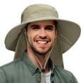 thumbnail image 1 of Men's Sun Hat with Neck Flap, Wide Brim Fishing Safari Hiking Hat, UPF 50+ Protection, Adjustable Chin Strap, 1 of 8