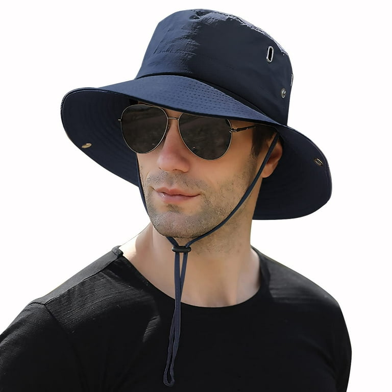 Men's Sun Hat with Wide Brim, Waterproof, Hiking Hunting Fishing Hat, UPF  50+