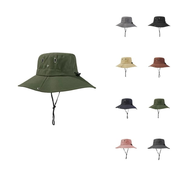 Men’s Sun Hats – Wide Brim Outdoor Hat UV Protection for Hiking, Fishing, Camping, Travel, and Summer Adventures, Foldable and Breathable