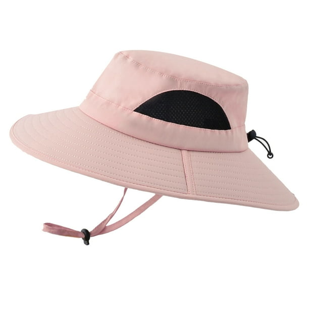 Men s Sun Protection Floppy Visor Bucket Hat Pink