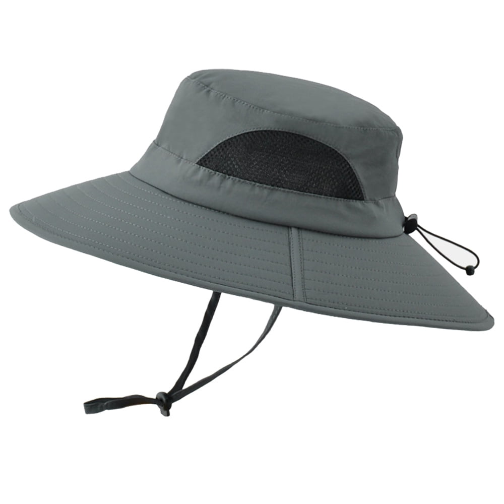 Men's Sun Protection Floppy Visor Bucket Hat,dark grey，G191333