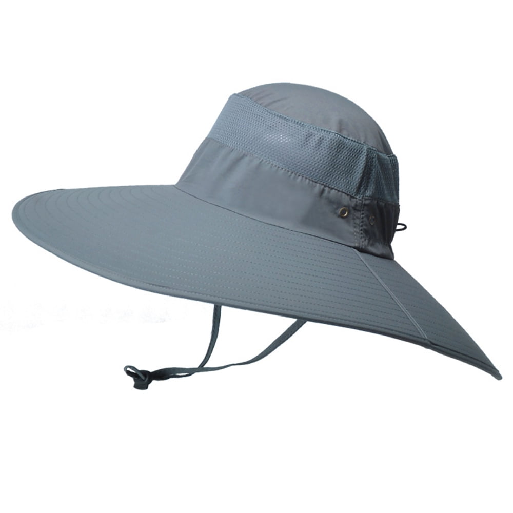 Men's Sun Protection Floppy Visor Bucket Hat dark grey