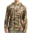thumbnail image 1 of Men's Sun Protection Hooded Camo Shirts Quick Dry Long Sleeve Hoodie Shirts Lightweight UPF 50+ Rash Guard Cooling Hiking Shirts Big Sale, 1 of 3
