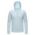 thumbnail image 1 of Men's Sun Protection Hoodie Jacke UPF 50+ Long Sleeve Sun Shirts Zip Up Rash Guard Fishing Hiking Shirts, 1 of 3