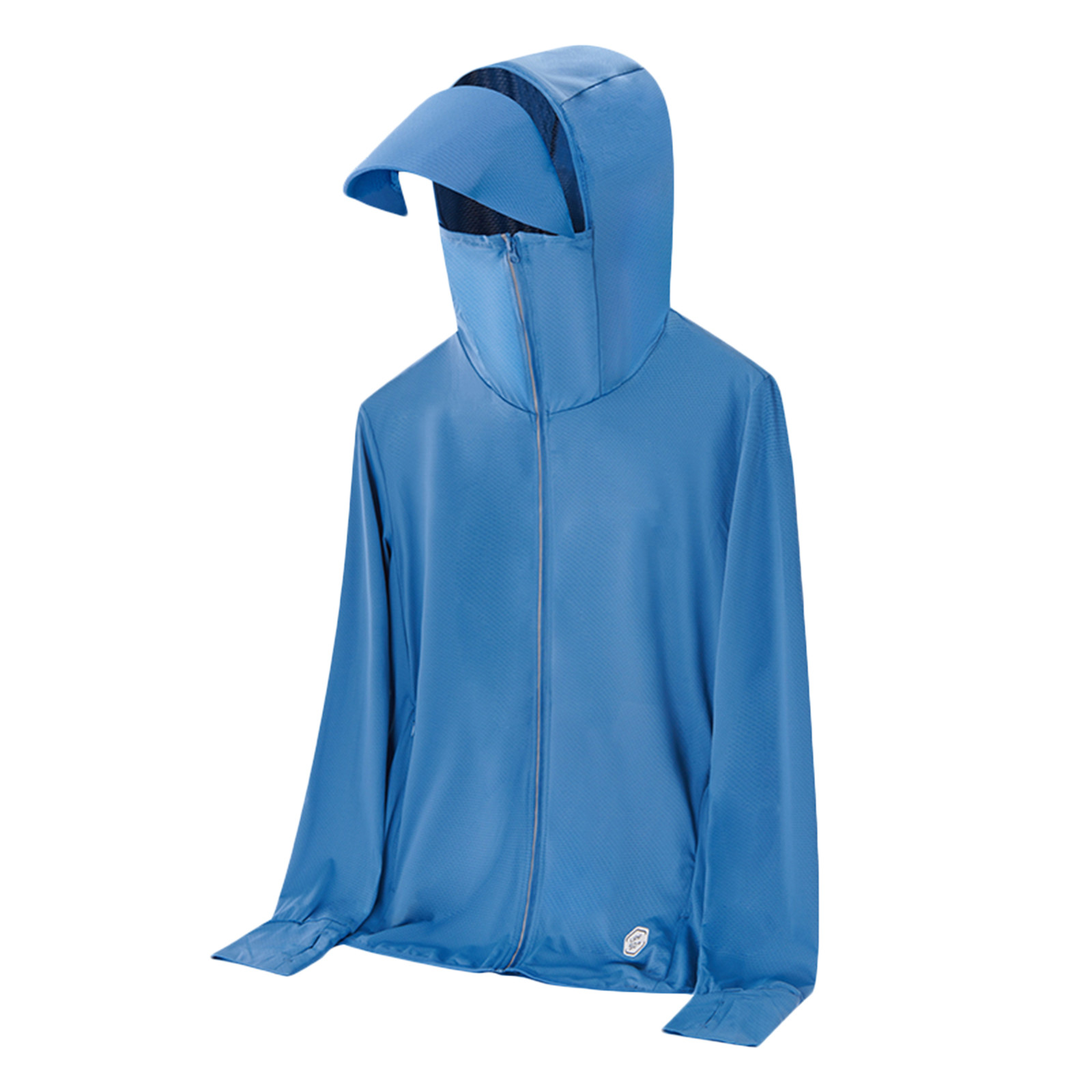 Men s Sun Protection Hoodie Jacke With Mask Visor UPF 50 Long Sleeve 
