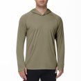 thumbnail image 1 of Men's Sun Protection Hoodie Rash Guard Shirts Long Sleeve UPF 50+ Swim Fishing Shirt with Hood Lightweight UV SPF, 1 of 9