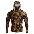 thumbnail image 1 of Men's Sun Protection Hoodie Shirt UPF 50+ Rash Guards Camo Long Sleeve SPF UV Fishing Running Swimming Outdoor Shirts, 1 of 9