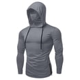 thumbnail image 1 of Men's Sun Protection Hoodies Plus Szie Face Mask Zipper Drawstring Summer Sunscreen Long Sleeve Workout Sweatshirts for Fishing Climbing Hiking S-2XL, 1 of 9