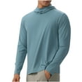 thumbnail image 1 of Men's Sun Protection Hoodies UPF 50+ Summer Long Sleeve Cooling Outdoor Fishing Hiking Sports Sun Shirts, 1 of 3