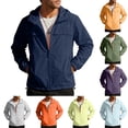 thumbnail image 1 of Men's Sun Protection Jacket Ice Silk Hoodie, Lightweight Nylon Spandex Zip Up Cardigan, Long Sleeve Cooling UPF 50+ Swim Shirt, Quick Dry Outdoor Fishing Hiking Beach | Zenithor,Green XL, 1 of 9