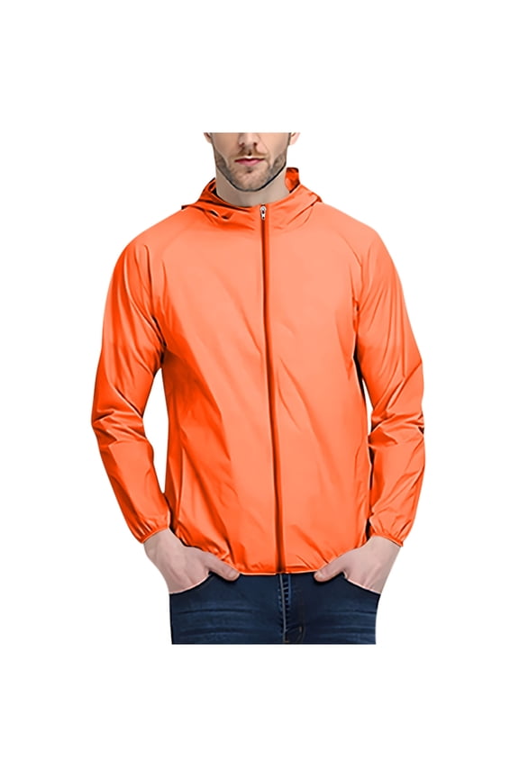 Men's Sun Protection Jacket Zip up Windproof Lightweight Jackets Outdoor Hoody Upf 50+ Bomber Coat Climbing Running Fishing Baseball Daily Outing Overcoat Size S-5xl