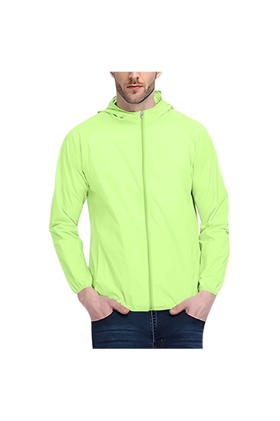 Men's Sun Protection Jacket Zip up Windproof Lightweight Jackets Outdoor Hoody Upf 50+ Bomber Coat Climbing Running Fishing Baseball Daily Outing Overcoat Size S-5xl