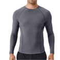 thumbnail image 1 of Men's Sun Protection Long Sleeve Shirts UPF 50+ Rash Guard Fishing Running Tops Lightweight Pullover T-Shirt, 1 of 8