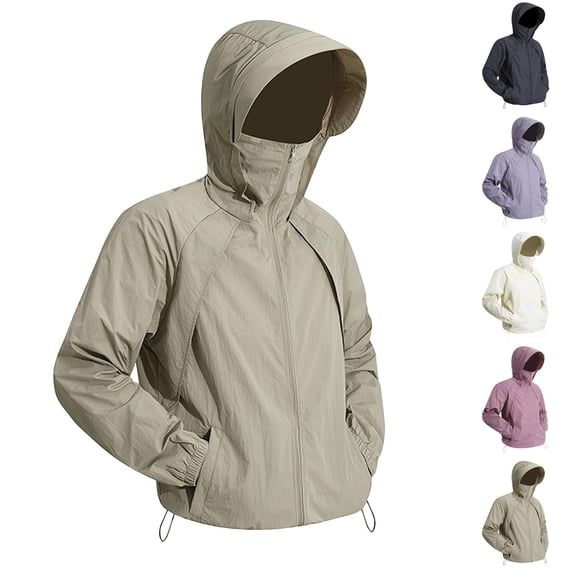 Men's Sun Protection Shirt UPF 50+ Hoodie Jacket with Mask Long Sleeve Fishing Swim Rash Guard Shirts UV SPF Lightweight Running Outdoor Size 3XL Purple