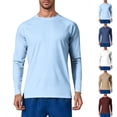 thumbnail image 1 of Men's Sun Protection Shirts UV UPF 50+ Long Sleeve Rash Guard Top Fishing Running Quick Dry Workout Tees, 1 of 6