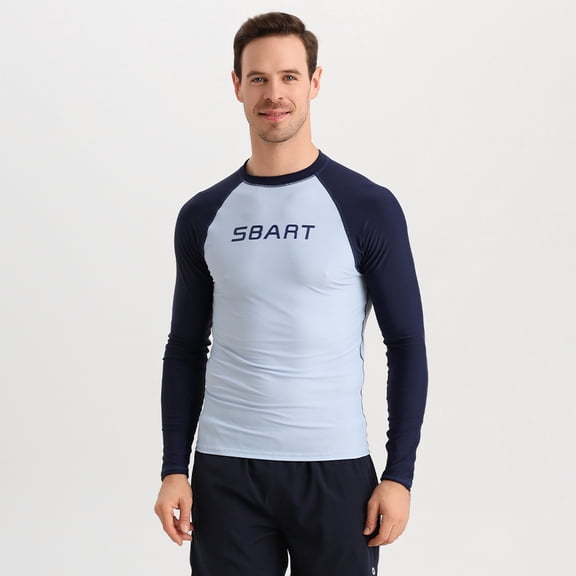 Men's Sun Protection Snorkeling Suit, Jellyfish-Proof Suit, Slimming Two-Piece Long-Sleeve, Sun Protection Men's Adult Diving Suit