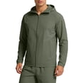 thumbnail image 1 of Men's Sun Protection Zip Cardigan - Lightweight Long Sleeve Hooded Cover-Up, 1 of 9