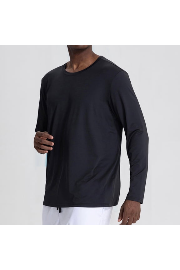 Men's Sun Shirts Long Sleeve Rash Guard Fishing Basketball Running Shirts Lightweight Quick Dry