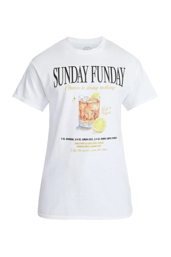 Men's Sunday Funday Gold Rush White Graphic T-Shirt - Large