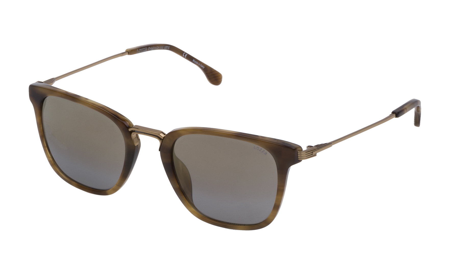 SUNGLASSES - POLARIZED FASHION SUN GLASSES LOZZA BROWN MEN SL4163M526YHG