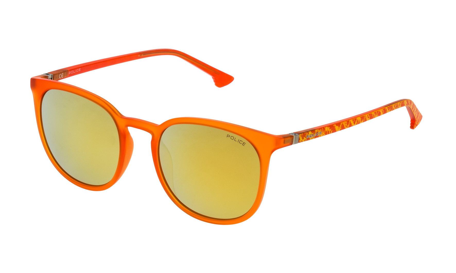 SUNGLASSES - POLARIZED FASHION SUN GLASSES POLICE ORANGE MEN SPL343M52M03G