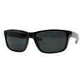 thumbnail image 1 of Men's Sunglasses Rectangular Wrap Around Fashion Shades UV400 Shiny Black, 1 of 4