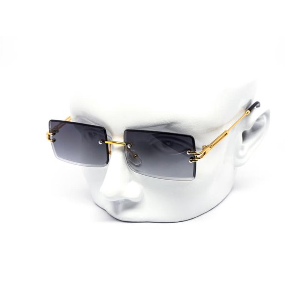 Men's Sunglasses Rimless Style Square Black Hip Hop Square Shades