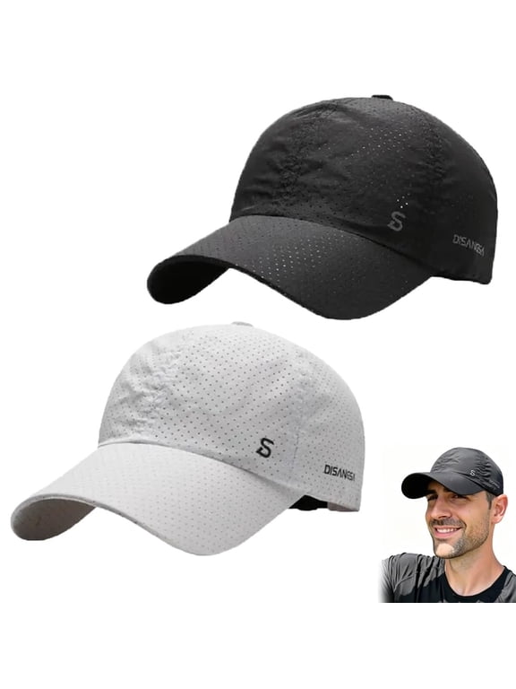Men's Sunscreen Breathable Baseball Cap, Quick Drying Sun Protection Cap UV Resistant for Outdoor