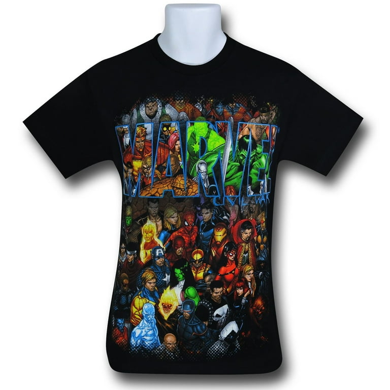 Men s Super Hero Group Shot Graphic Tee Walmart