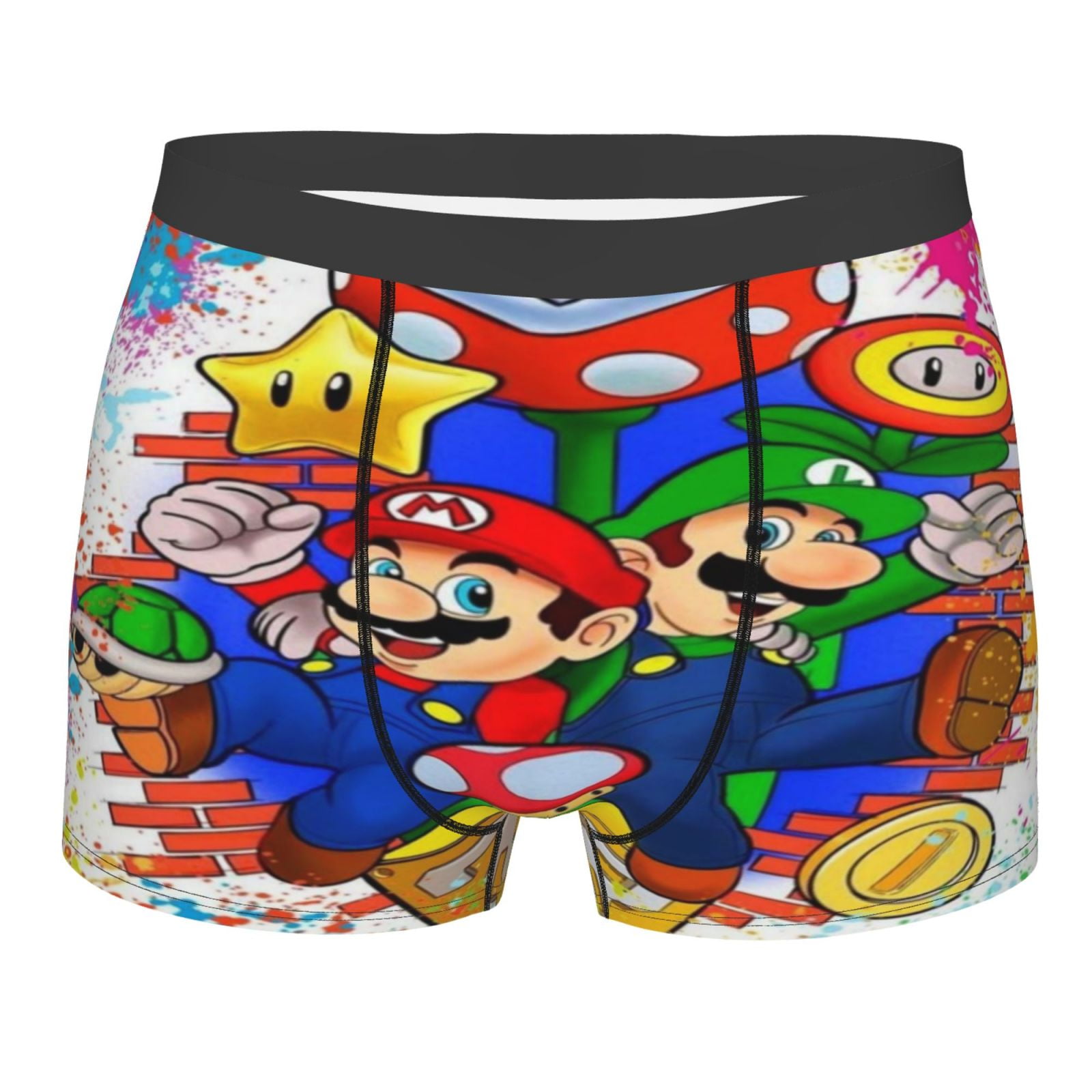 SUPER MARIO Brothers Luigi Toad Men's Button Fly Boxer