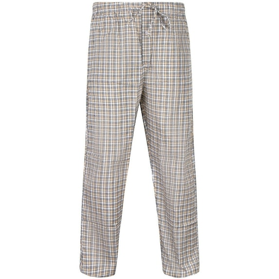 Men's Super Soft Cotton Flannel Plaid Pajama Sleep Pants Oxford, Large