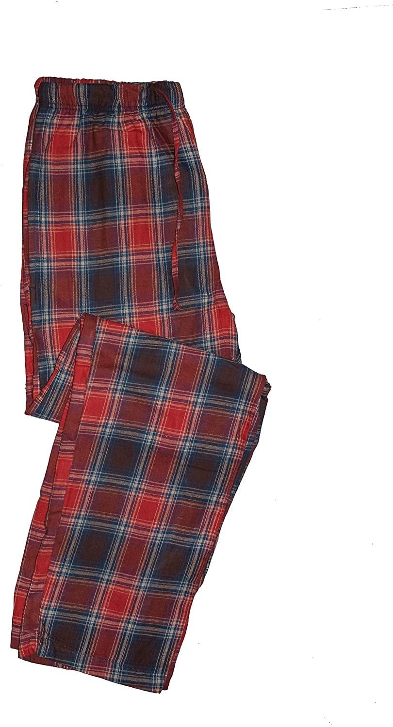 Men's Super Soft Cotton Flannel Plaid Pajama Sleep Pants 