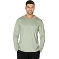thumbnail image 1 of INTIMO Mens' Long-Sleeve Crewneck Pajama Sleep Top Rayon Cotton Blend Casual Lounge Sleepwear, 1 of 4