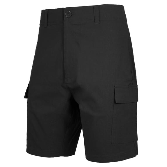 Men’s Super Stretch Cargo Shorts with Button Closure and Zipper Pockets (Sizes: 30-42)