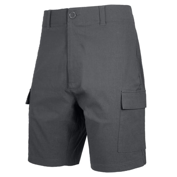 Men’s Super Stretch Cargo Shorts with Button Closure and Zipper Pockets (Sizes: 30-42)