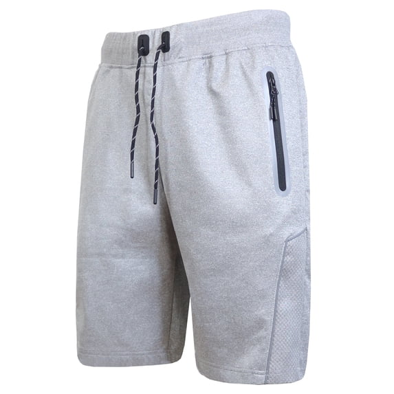 Men's Super Stretch Tech Shorts – Modern Fit Gym & Training Shorts with Heat-Sealed Zipper Pockets, Elastic Waistband & Drawstring – Lightweight Performance Fabric