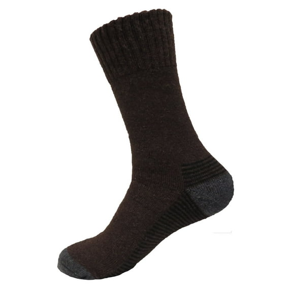 Men's Super Warm Merino Wool Winter Socks (Dark Brown)