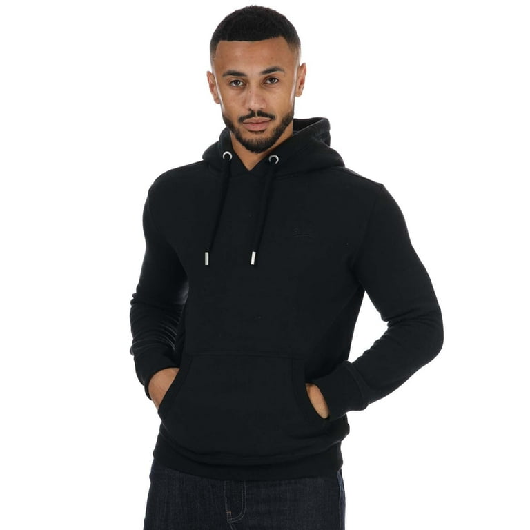 Men\'s Superdry Vintage Logo Emb Hoodie in Black | Sweatshirts