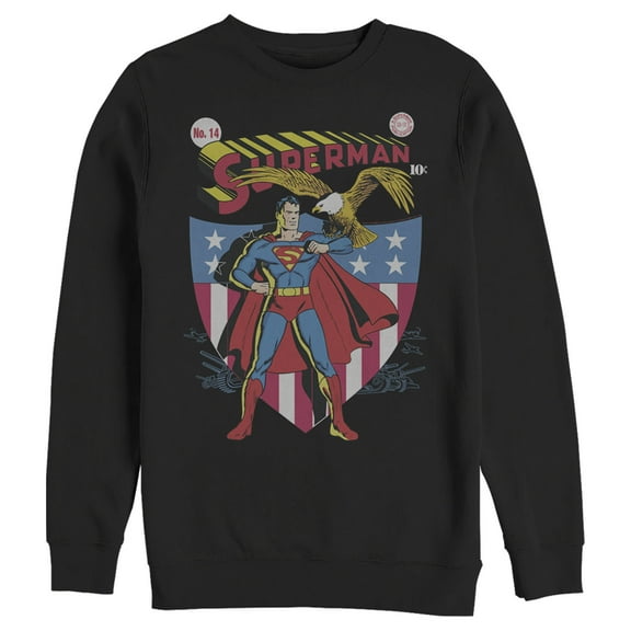 Men's Superman American Hero Sweatshirt Black Medium