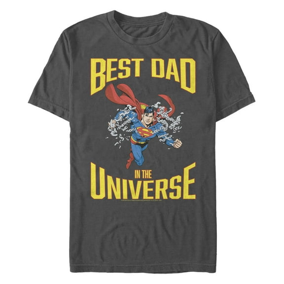 Men's Superman Best Dad In The Universe Graphic T-Shirt