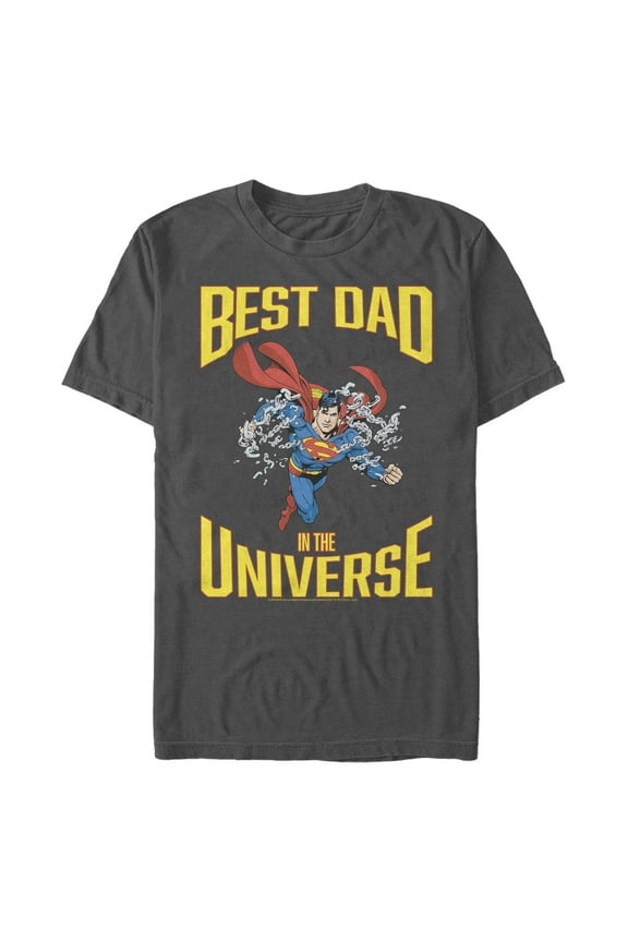 Men's Superman Best Dad In The Universe Graphic T-Shirt