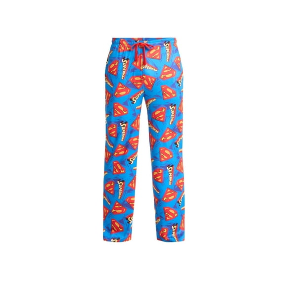 Men's Superman Blue Pajama Sleep Pants - Small