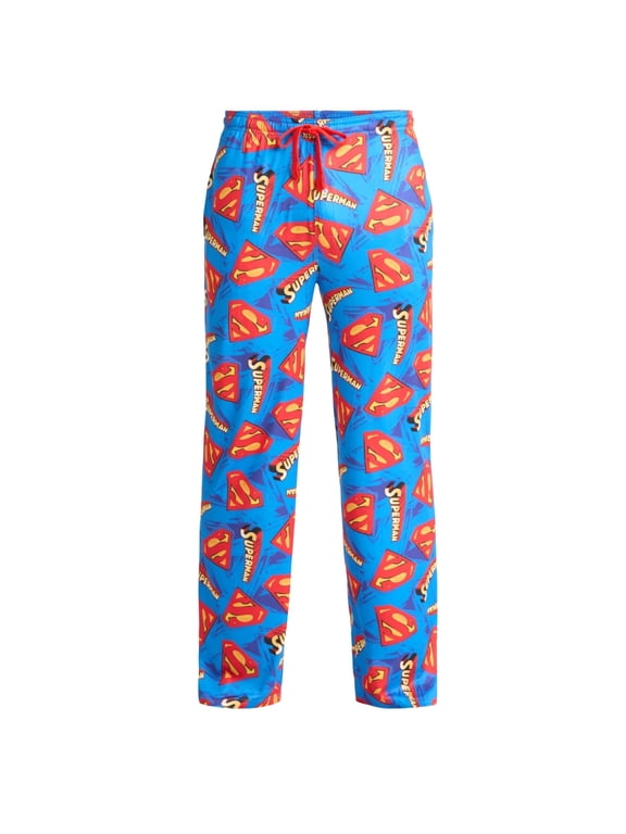 Men's Superman Blue Pajama Sleep Pants - XL